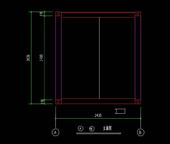 箱房2.4米立面CAD設計圖